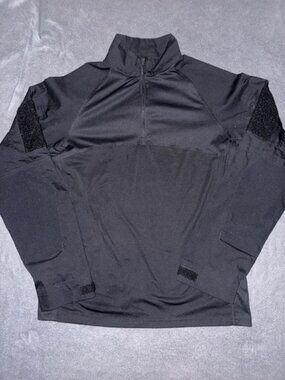 Condor Tactical Combat Shirt Men’s Medium Black Quarter Zip Long Sleeve Uniform